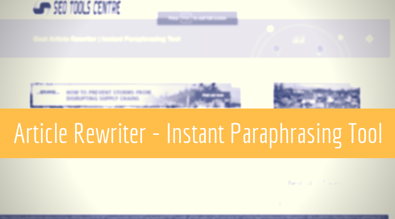 article rewriter tool paraphrasing tool