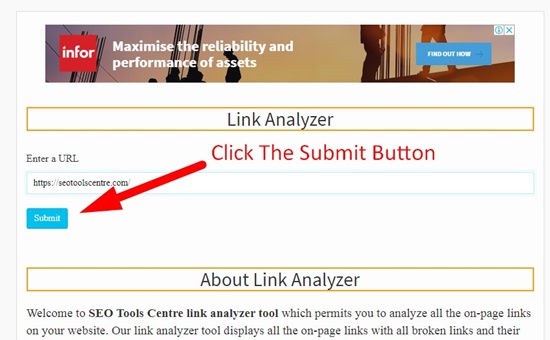 how to analyze website on page links step 2