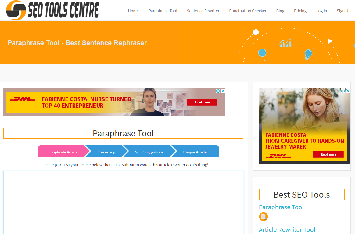 paraphrase tool using