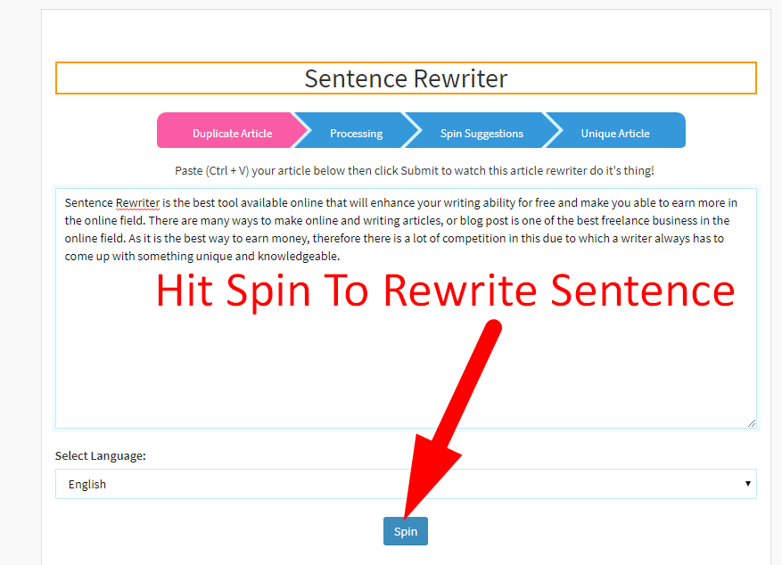  Sentence Rewriter Best Rewording Tool SEOToolsCentre