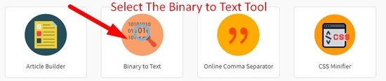 Binary To Text Converter Tool