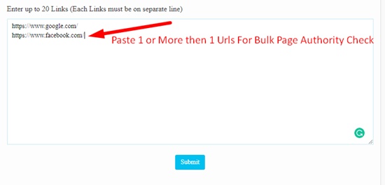 How to use bulk page authority checker step 1