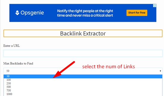 How to extract backlinks step 2