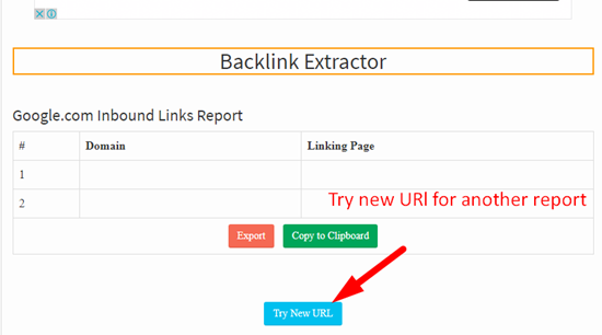 How to extract backlinks step 4