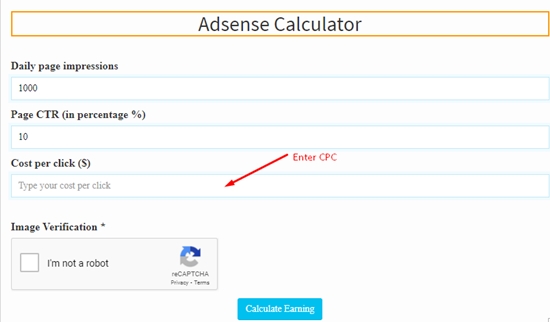 Adsense Calculator