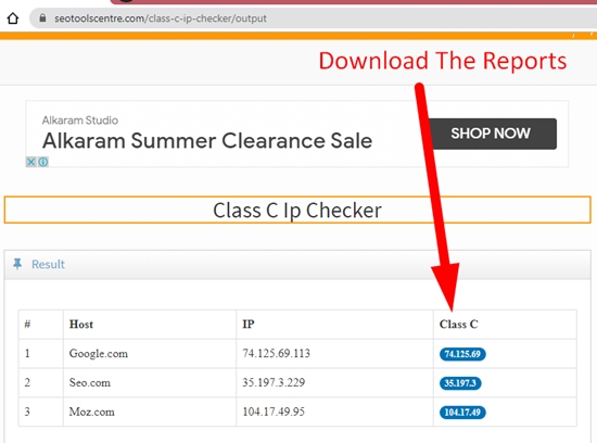 How to check class c ip step 4