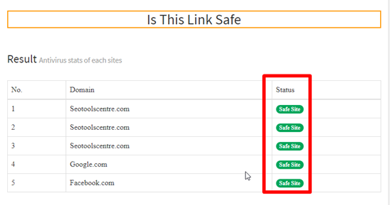 How to check is this link safe online step 4