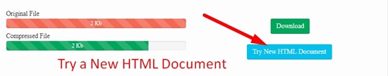 How use to HTML Compresser Tool step 6