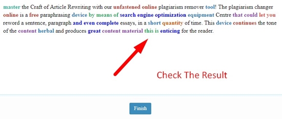 How To Use Plagiarism Changer Tool Step 5