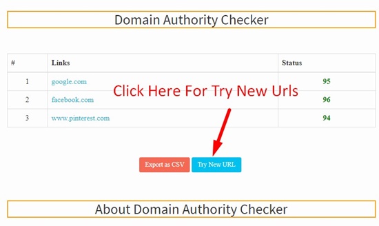 How To Use Domain Authority Checker Step 4