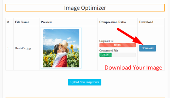 How use to Image Optimizer Tool step 5