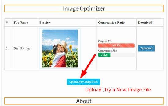 How use to Image Optimizer Tool step 6