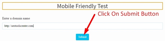How use to Mobile Friendly Website Checker step 2