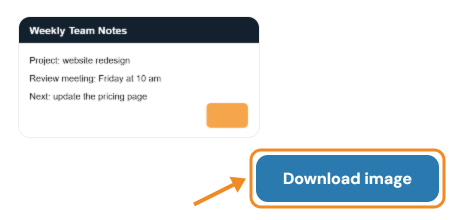 Download image button below the decoded picture