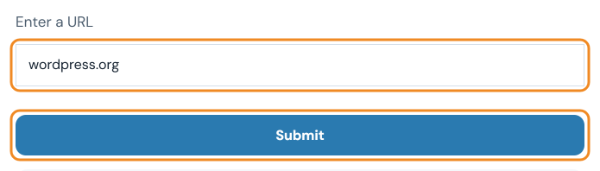 Hosting checker with the domain wordpress.org entered