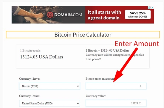 how to calculate bitcoin price step 1