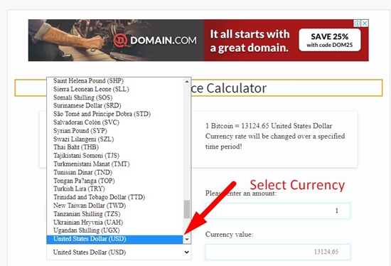 bitcoin price change calculator