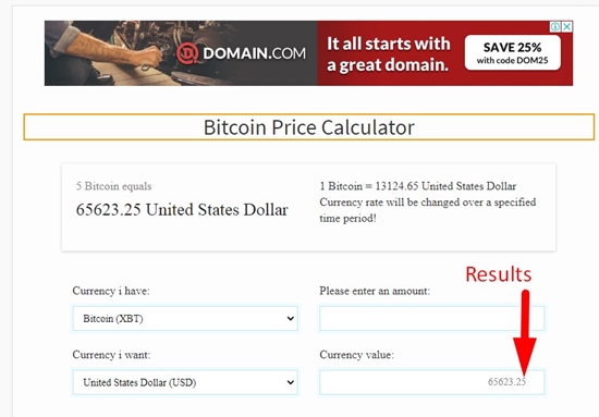 bitcoin sell calculator