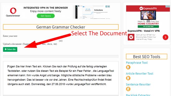 How to check german grammar step 3
