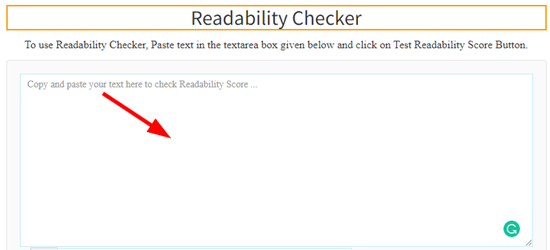 How to check readability score online step 2