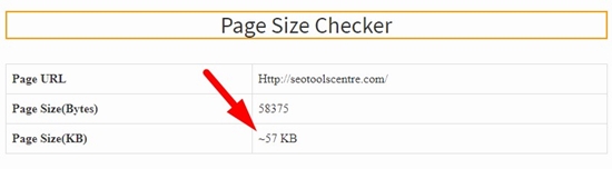 How to check webpage size step 3
