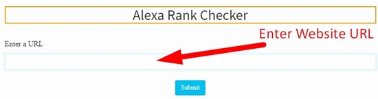 How to check website Alexa rank online step 2