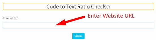 how to check website code text ratio step 2