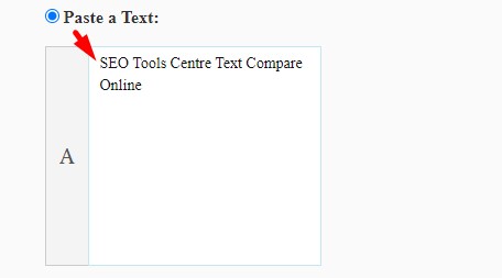 how to compare text online step 1