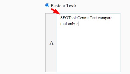 how to compare text online step 2