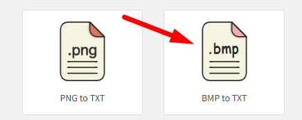 How to convert BMP to text file online step 1