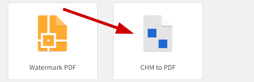 How to convert chm to pdf online step 1
