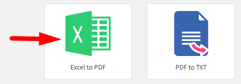 How to convert excel to pdf file online step 1