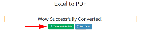 How to convert excel to pdf file online step 4