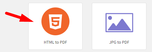 How To Convert html to pdf online step 1
