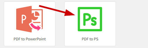 How to convert pdf to ps online step 1