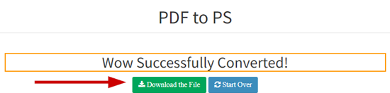 How to convert pdf to ps online step 4