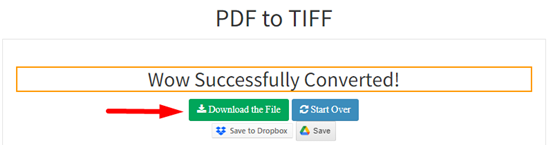 How to Convert PDF to tiff online step 4