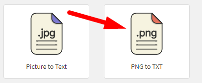 How to convert png to text online step 1
