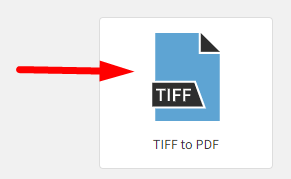 How to convert tiff to pdf file online step 1