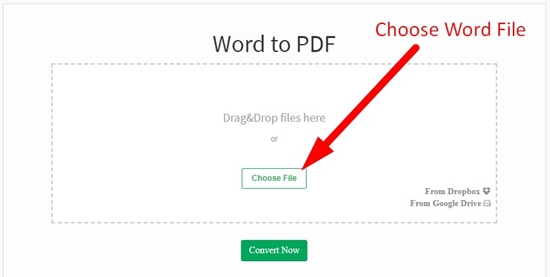 How to convert word to pdf online step 1
