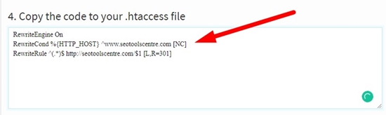 how to create 301 htaccess redirect step 5