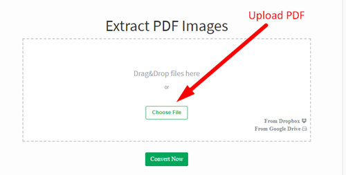 how to extract pdf images step 1