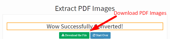 how to extract pdf images step 3