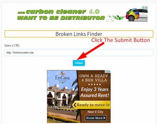 How to find broken links step 2