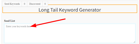 how to generate longtail keywords online step 2