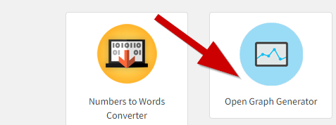 How to generate open graph tags online step 1