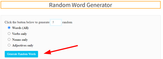 Random Words Generator Generate Random Words SEOToolsCentre