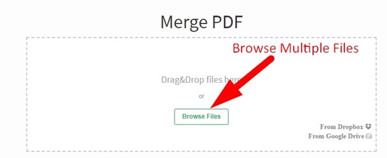 how to merge pdf files online step 1