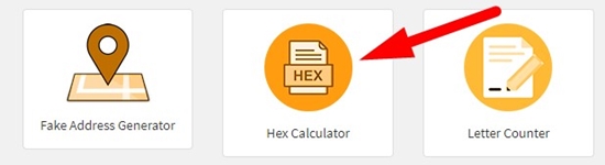 how to perform hexadecimal calculation online step 1