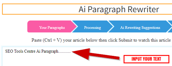 How to rewrite paragraph online step 3